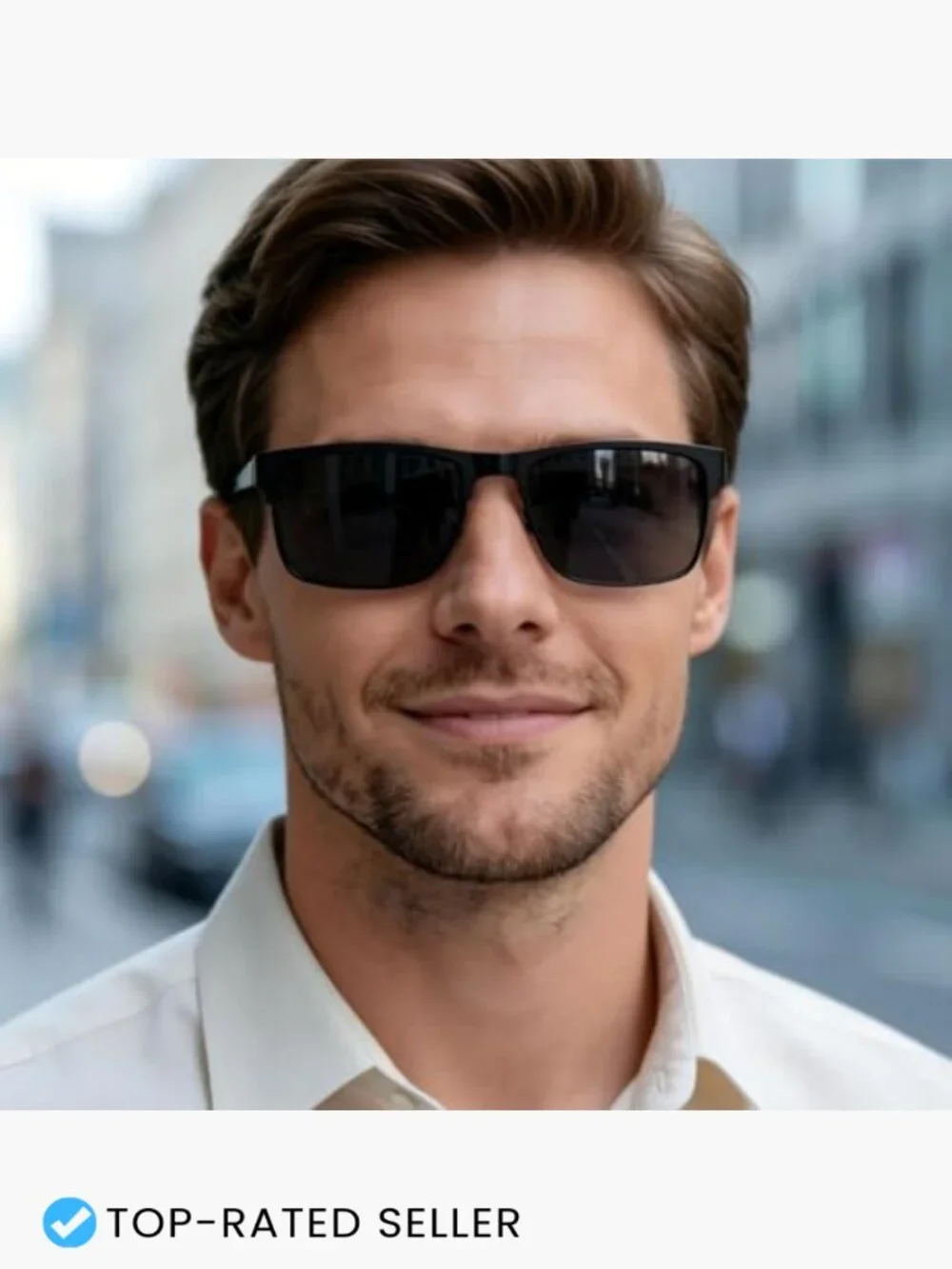 Polarized Sunglasses UV400 Protection Metal Frame Classic Square Aviator Shades